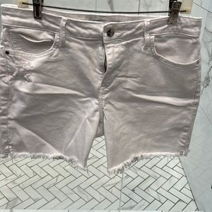 SAM EDELMAN WHITE DENIM BERMUDA SHORTS, SZ 30